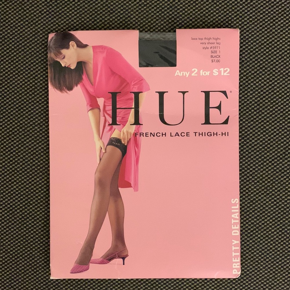 HUE French Lace Thigh Hi (new in pack) size 1 (XS)